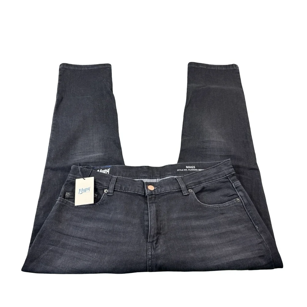 Mugsy Black Mags Stretch Denim Mens Jeans Size 38x30 NWT